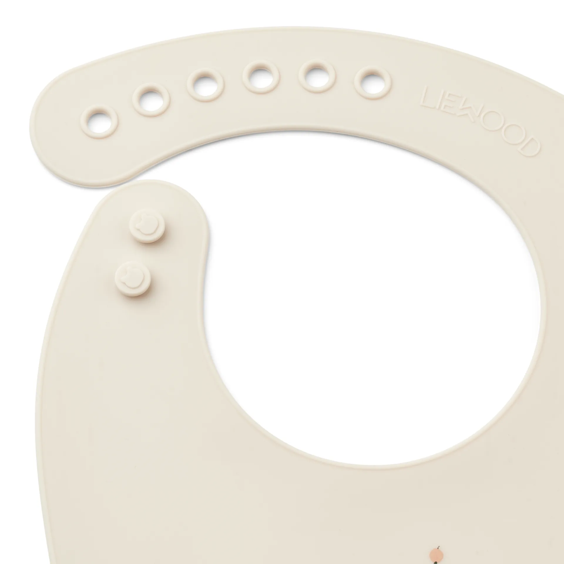 Tilda σαλιάρα σιλικόνης 2-pack, Peach-Sea shell mix Liewood