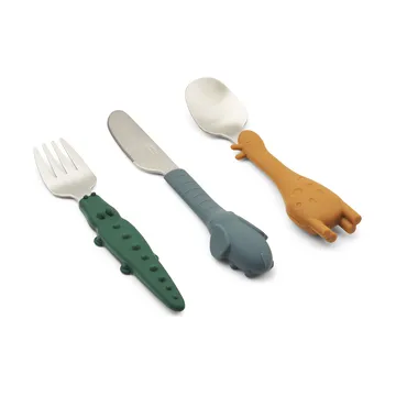 Tove all together σετ μαχαιροπίρουνα 3 τεμάχια - Golden caramel mix - Liewood