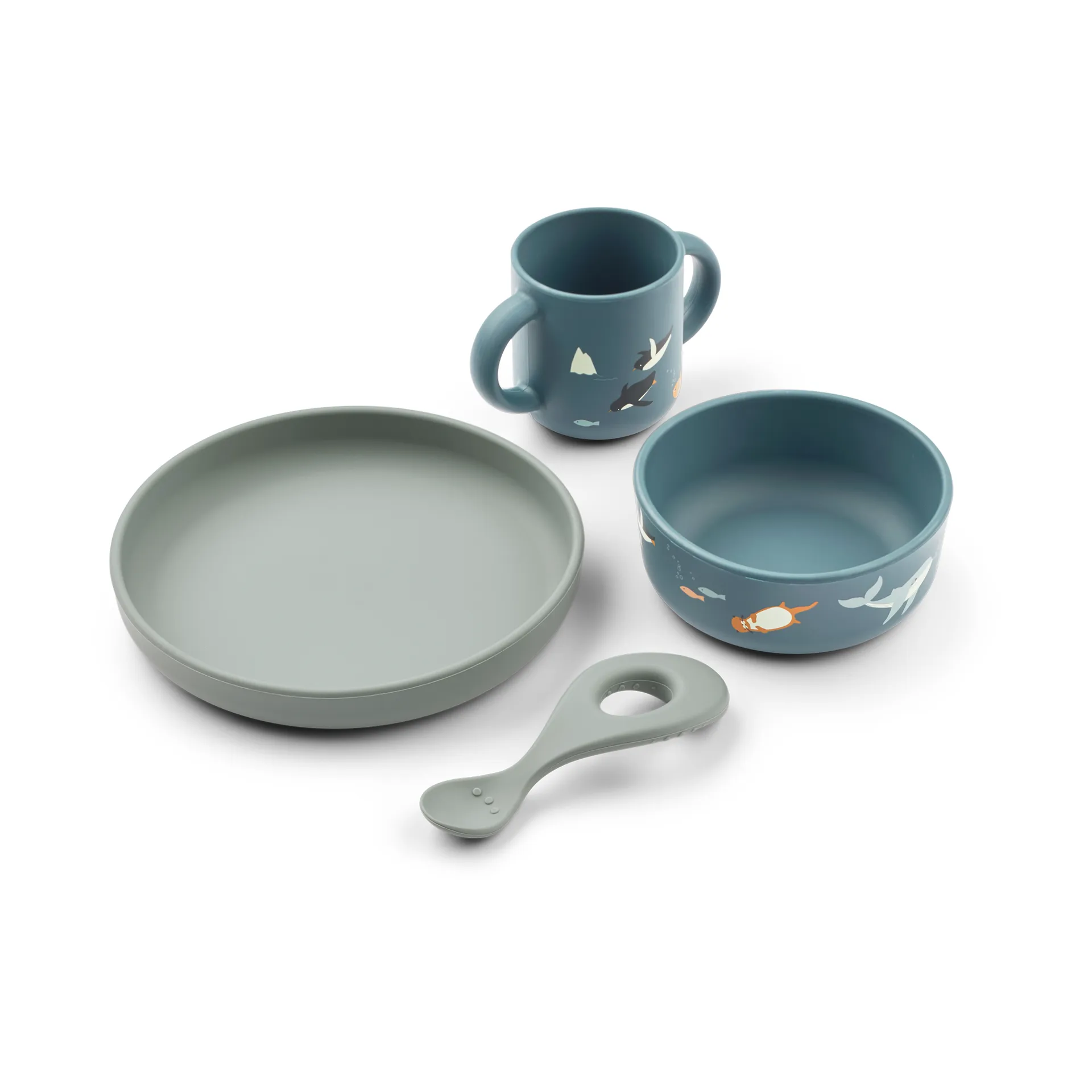 Vivi printed σερβίτσιο 4 τεμάχια, Arctic Sea-Ocean view Liewood