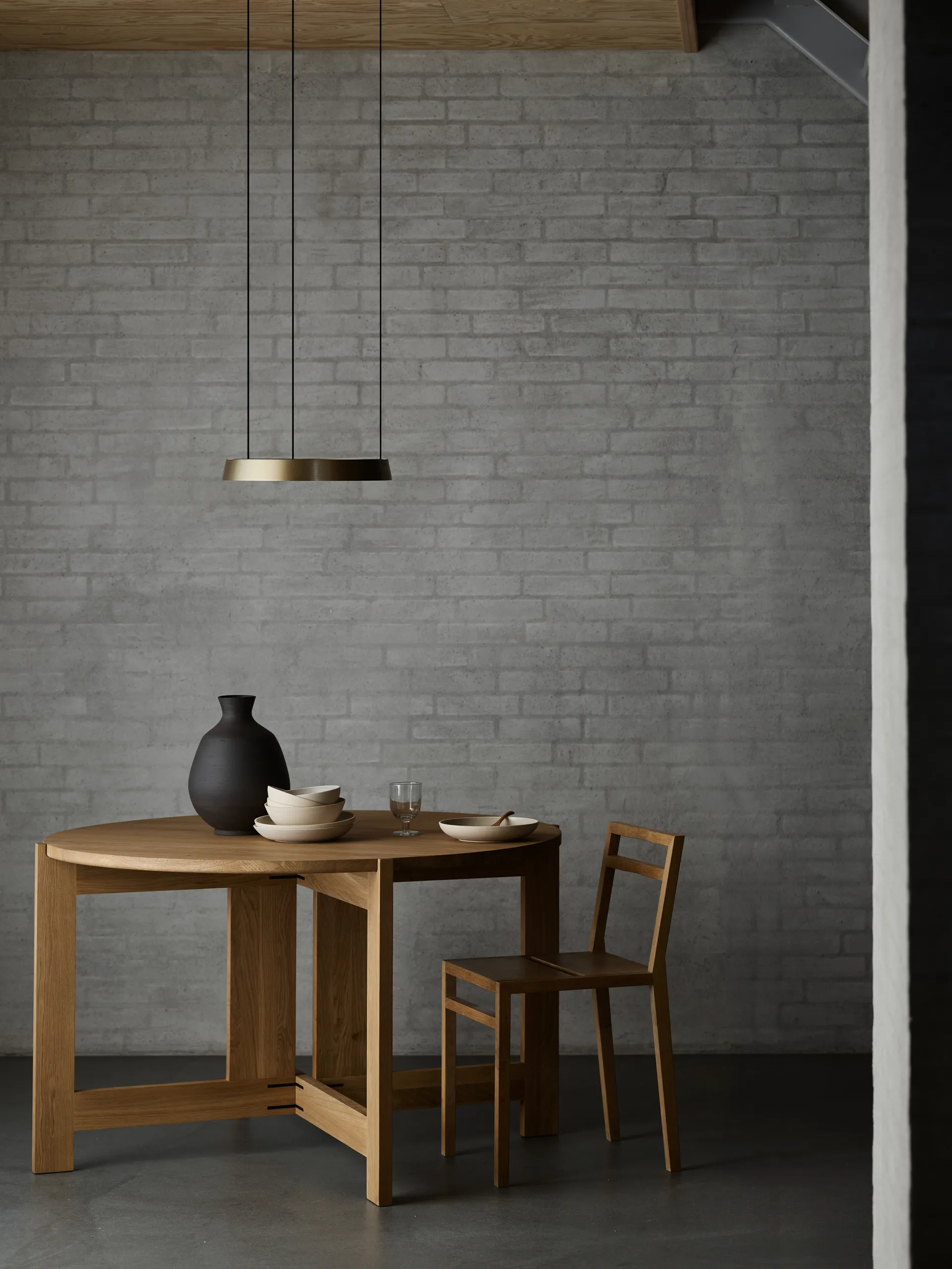 Edge round Ø40 κρεμαστό φωτιστικό switch tune, Brass Light-Point