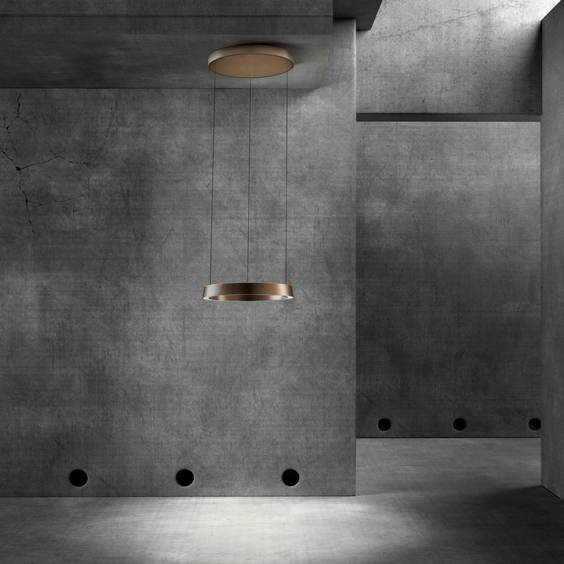 Edge round Ø40 κρεμαστό φωτιστικό switch tune, Rose gold Light-Point