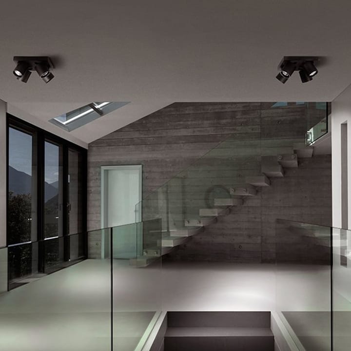 Φωτιστικό τοίχου και οροφής, Focus 2 - Μαύρο, 2700 kelvin - Light-Point