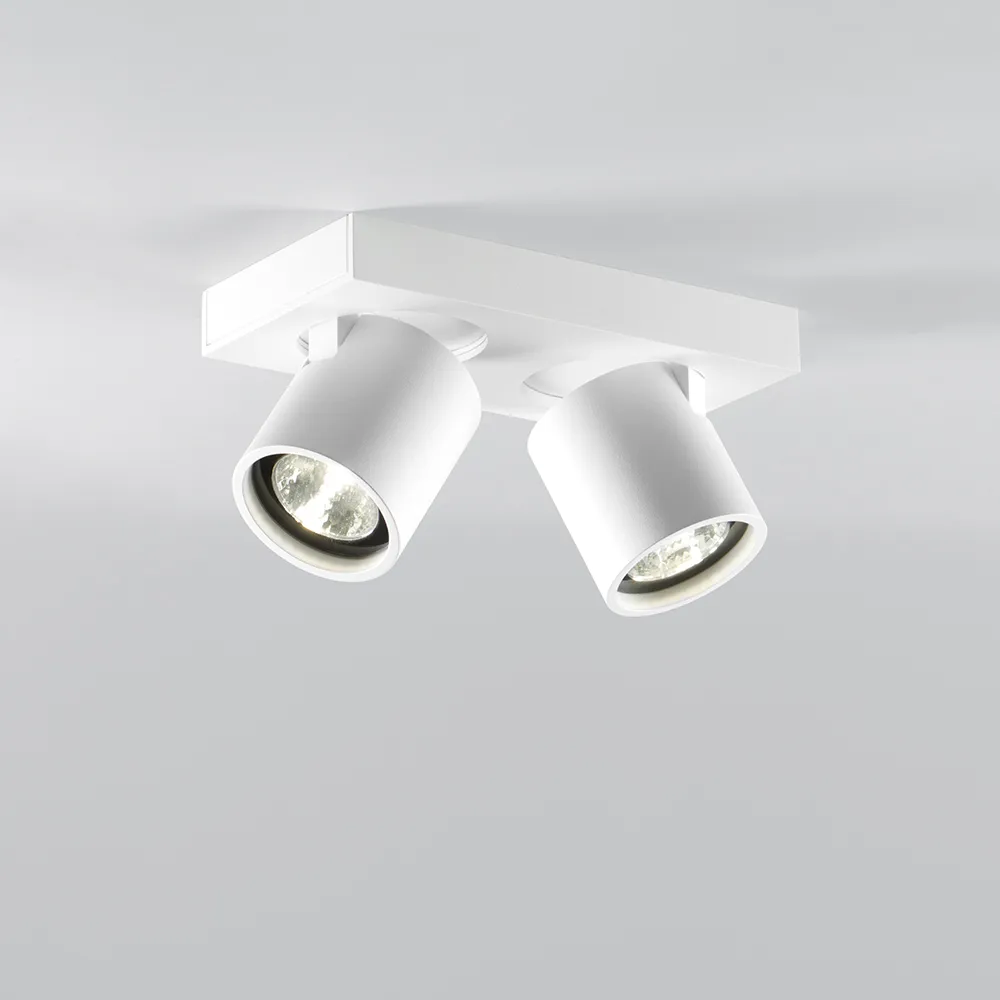 Επιτοίχιο φωτιστικό και φωτιστικό οροφής, Focus Mini 2, Λευκό, 2700 kelvin Light-Point