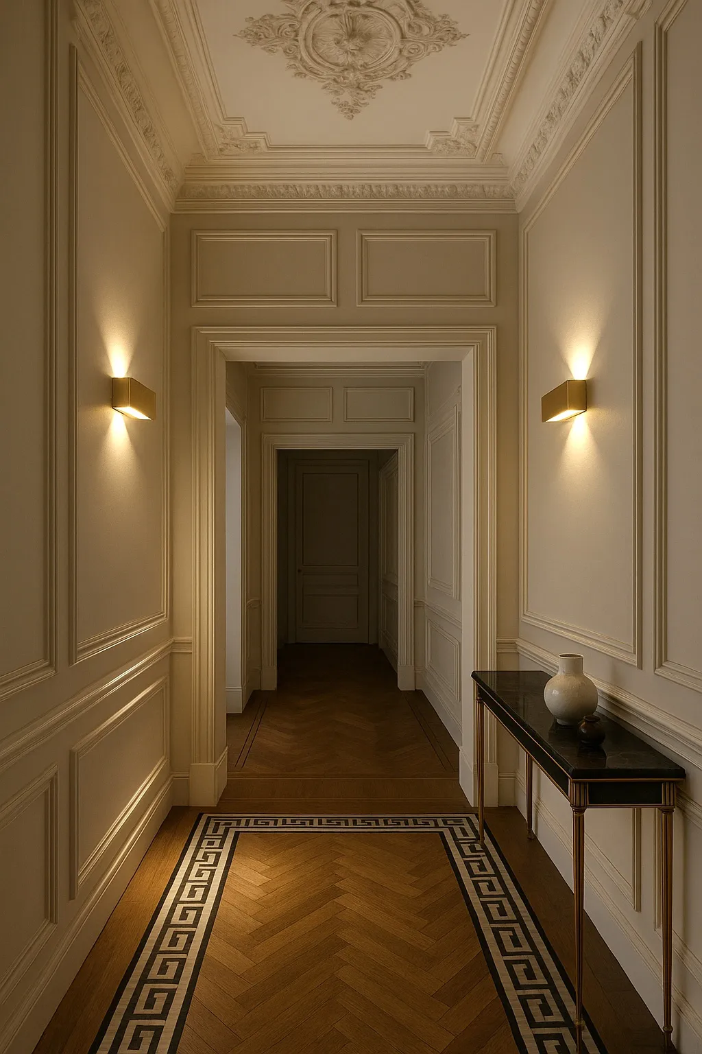 Linea W3 απλίκα τοίχου switch tune, Brass, 7x60 cm Light-Point