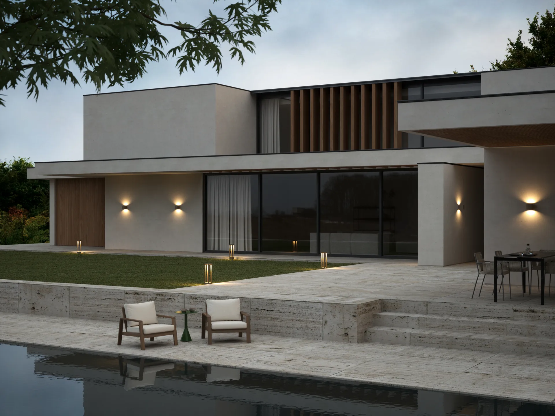 Mirage outdoor λάμπα switch tune, Rust, 12x48 cm Light-Point