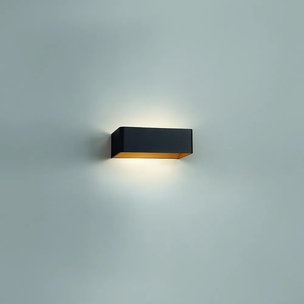 Επιτοίχιο φωτιστικό, Mood 2, Μαύρο/χρυσαφί, 3000 kelvin Light-Point
