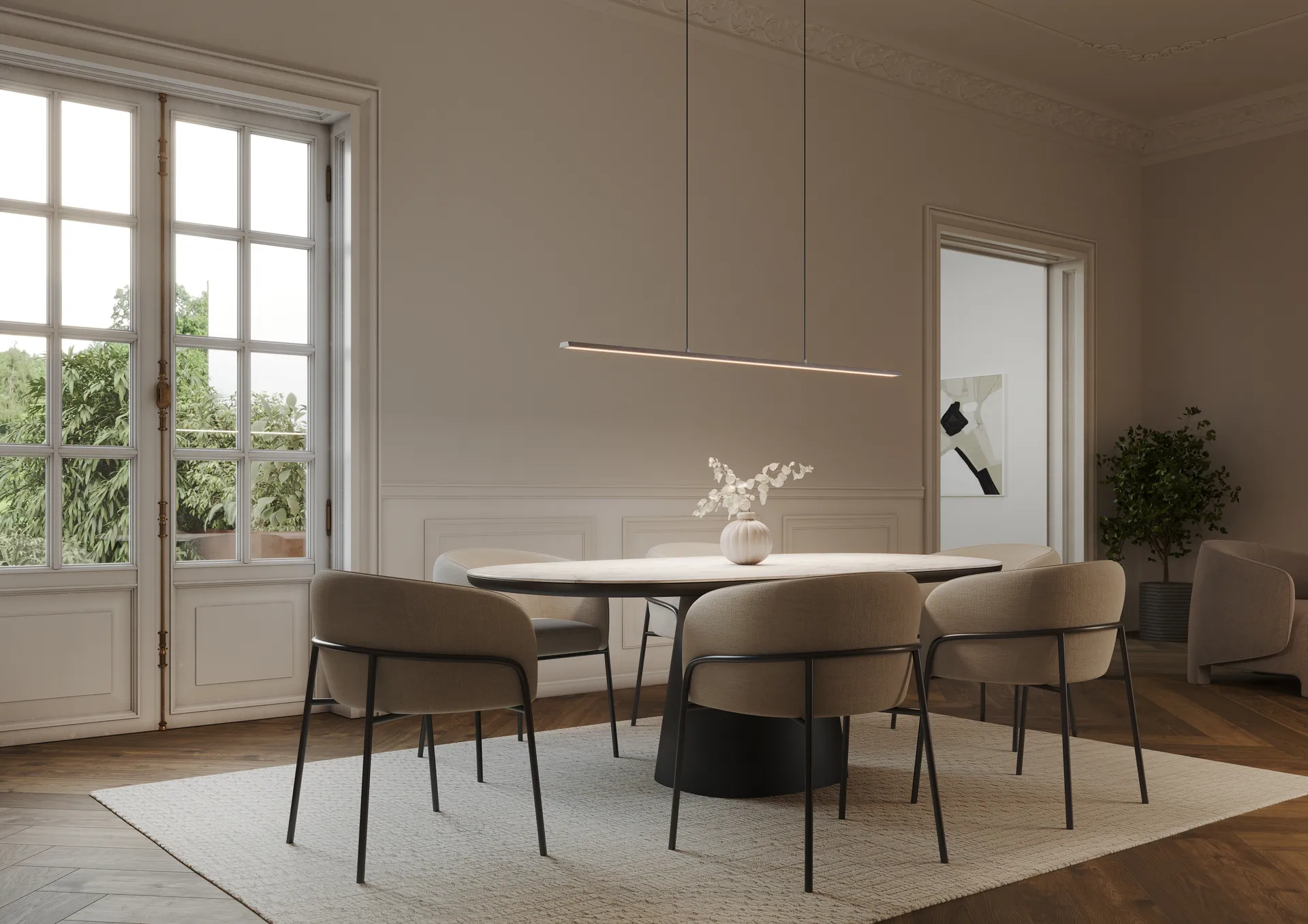 Κρεμαστό φωτιστικό, Slim S1500, Titanium Light-Point