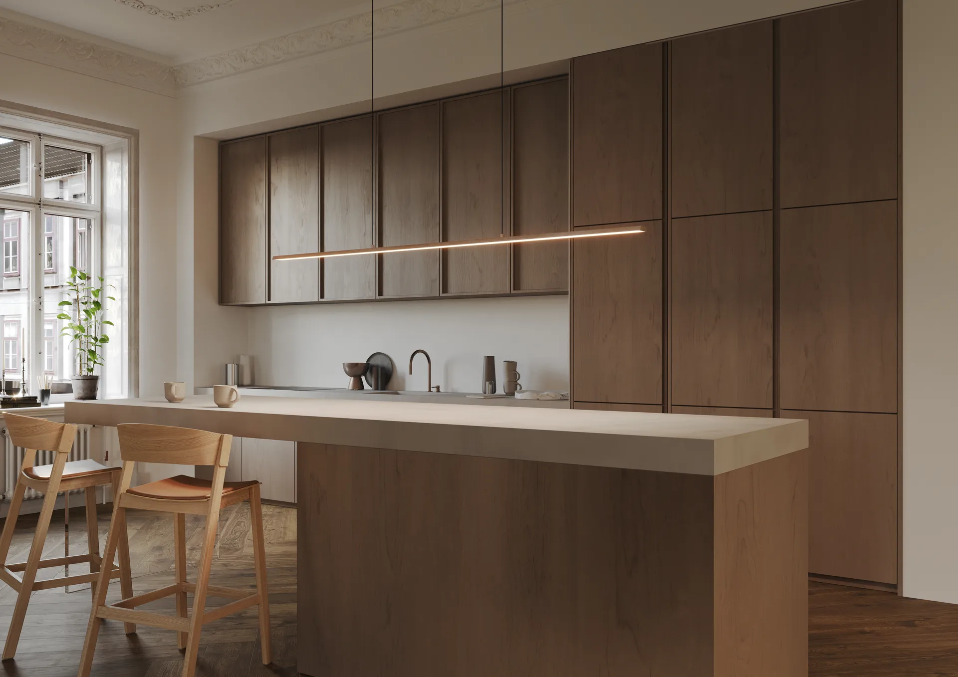 Slim S1800 κρεμαστό φωτιστικό, Rose gold Light-Point