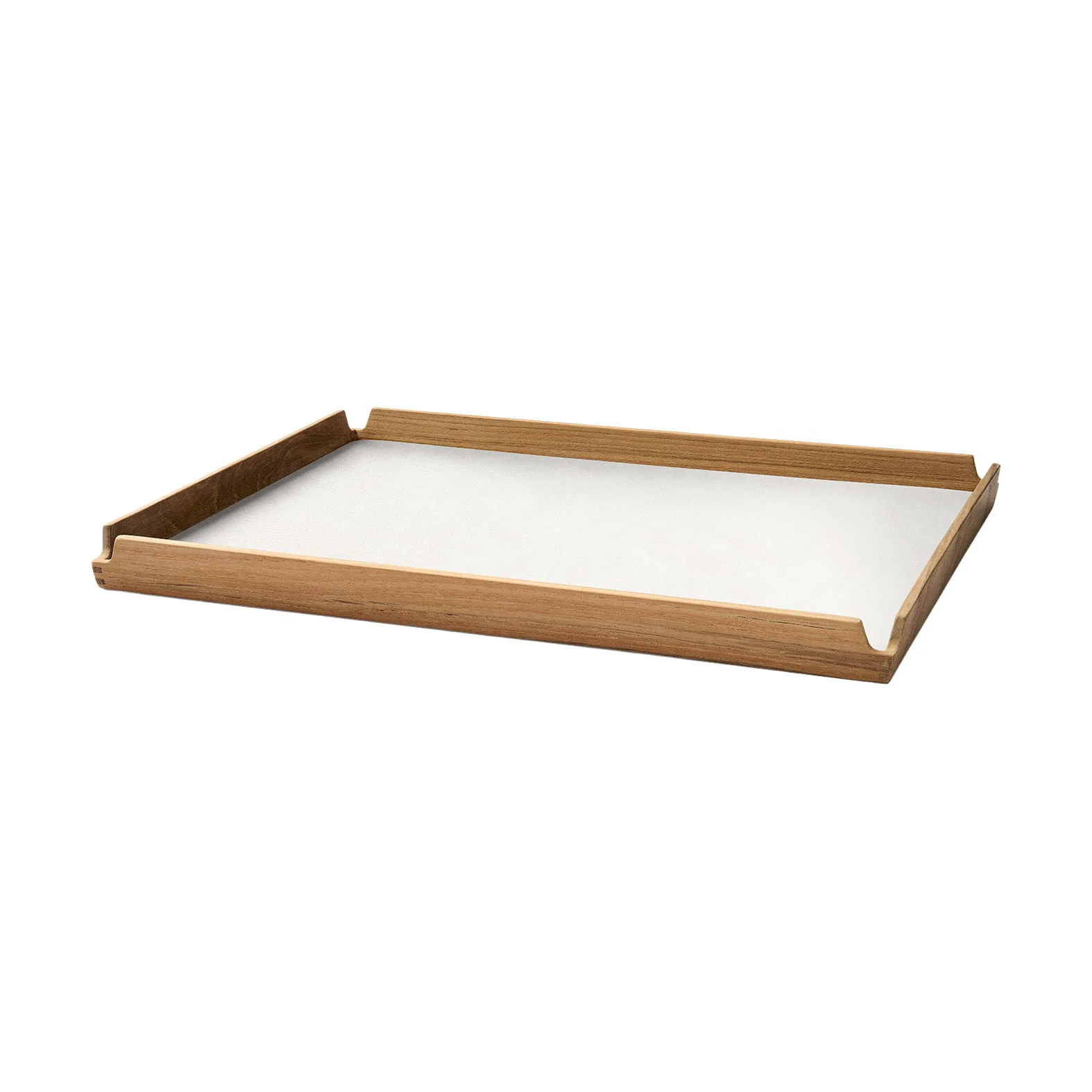 Δίσκος Airy teak square L, Nupo pure white LIND DNA