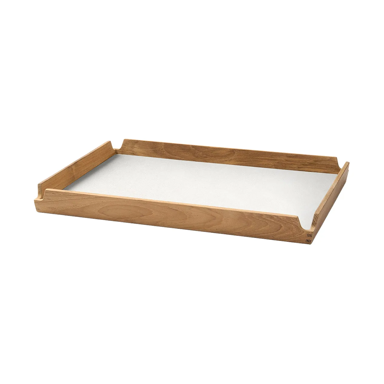 Δίσκος Airy teak square M, Nupo pure white LIND DNA
