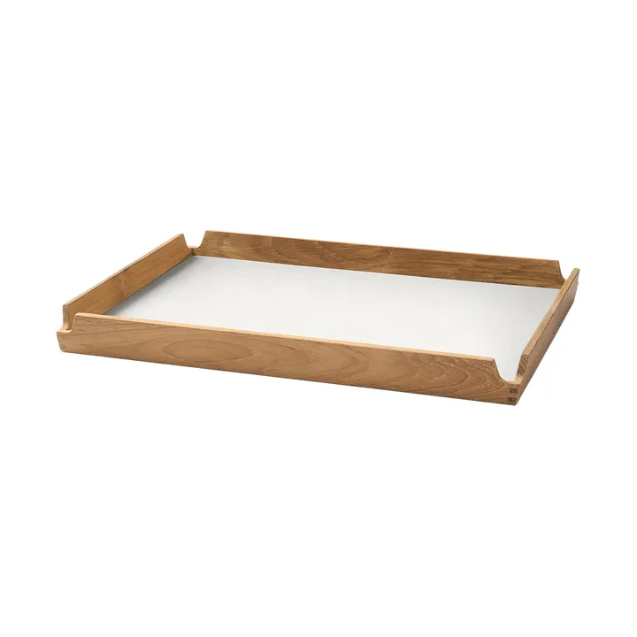 Δίσκος Airy teak square M - Nupo pure white - LIND DNA