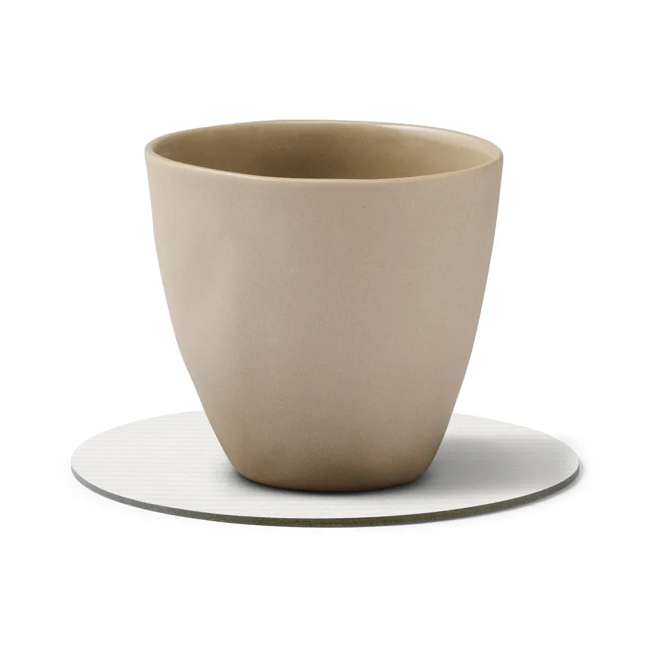 Corduroy σουβέρ ποτηριών, Pure white, circle LIND DNA