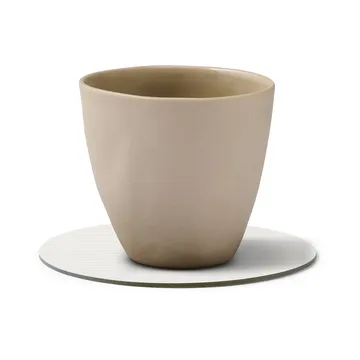 Corduroy σουβέρ ποτηριών - Pure white, circle - LIND DNA