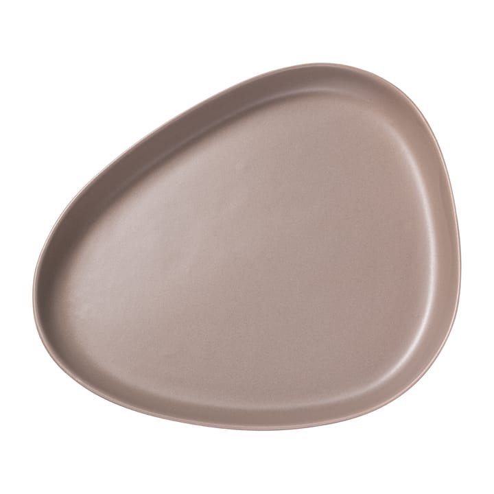 Curve μεγάλος δίσκος ψευδοπορσελάνης 30x35 cm - Θερμό Γκρι - LIND DNA