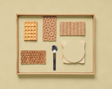 Δίσκος Even teak square M - Nupo lemon sorbet - LIND DNA