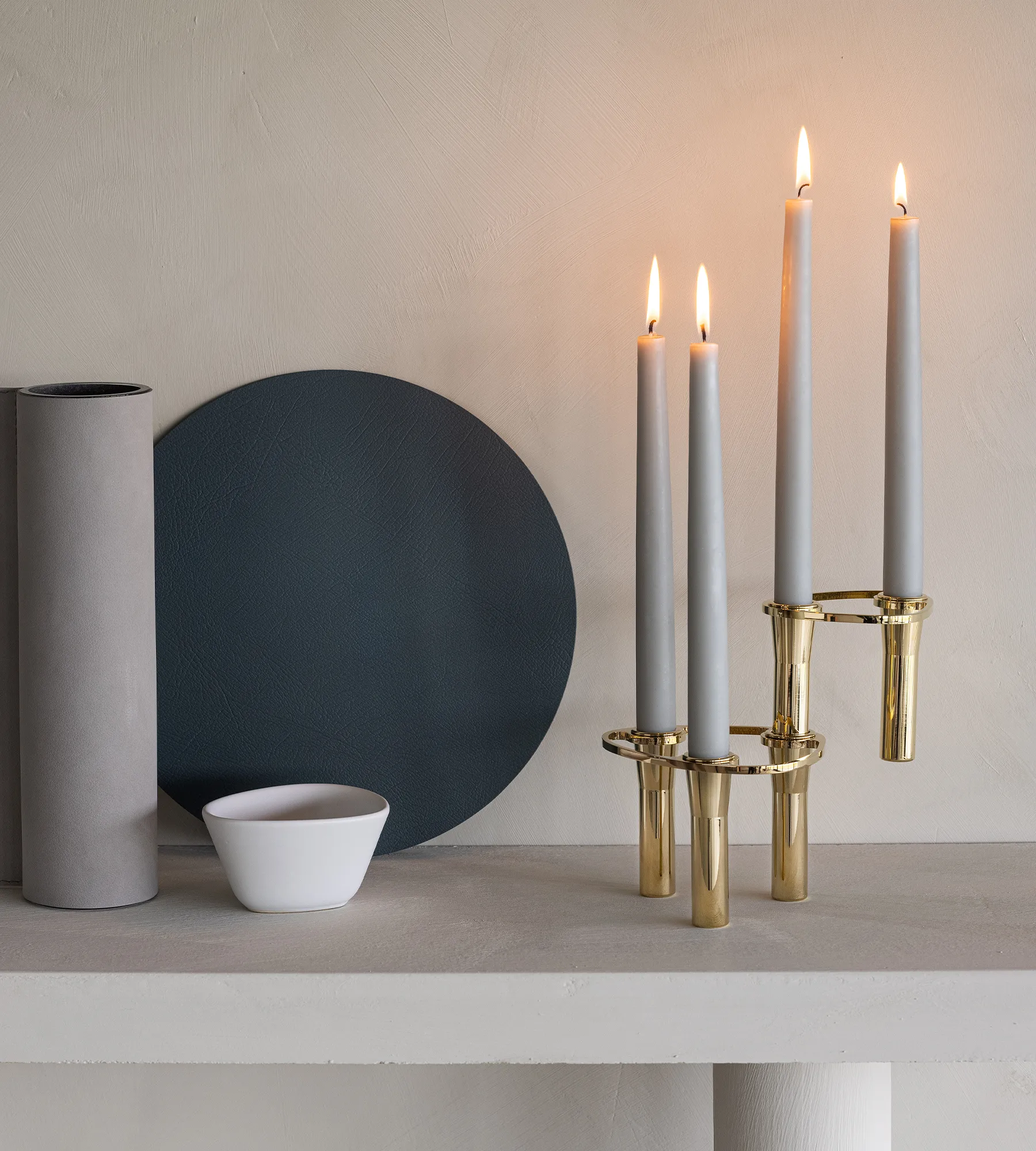 Lind Curve combinable κηροπήγια 24K επίχρυσα, Διπλό LIND DNA