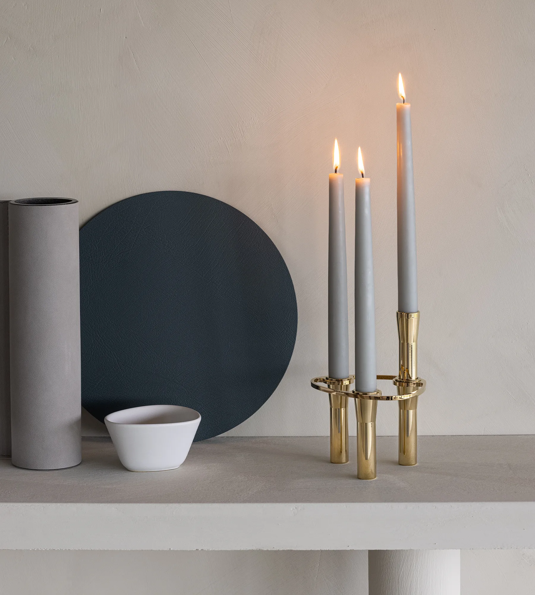 Lind Curve combinable κηροπήγια 24K επίχρυσα, Μονό LIND DNA