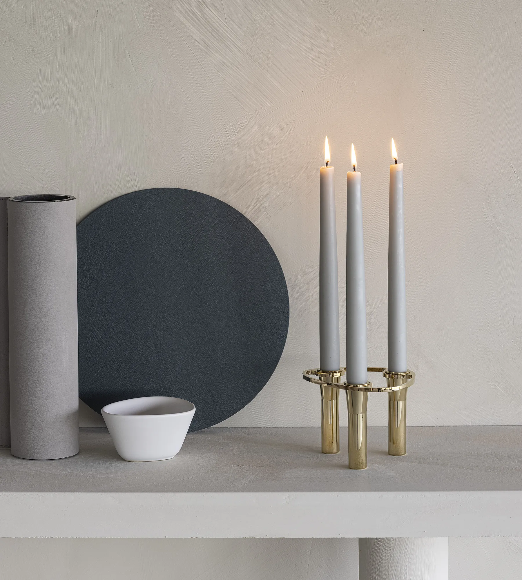 Lind Curve combinable κηροπήγια 24K επίχρυσα, Τριπλό LIND DNA