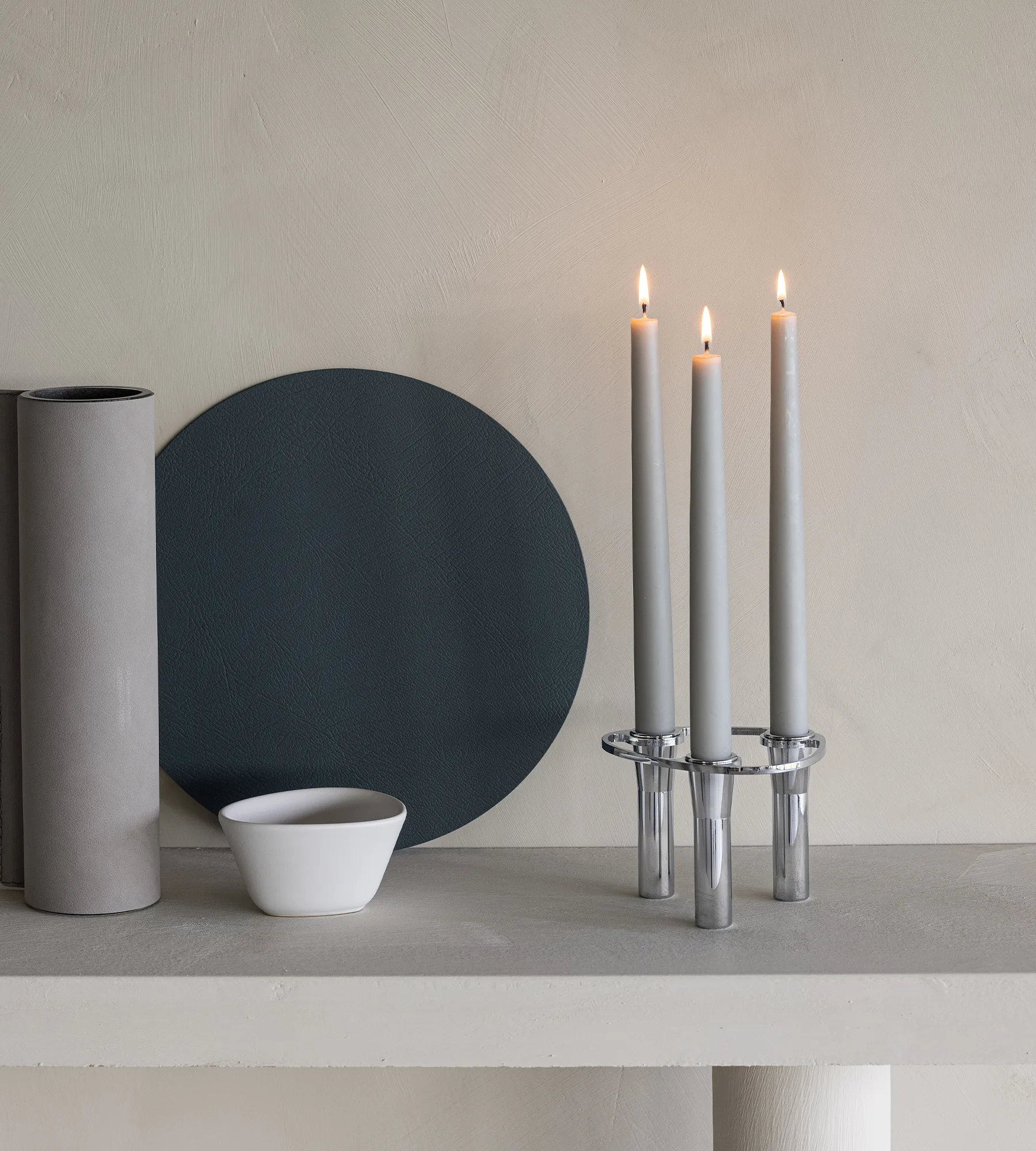 Lind Curve combinable κηροπήγια χρώμιο, Τριπλό LIND DNA