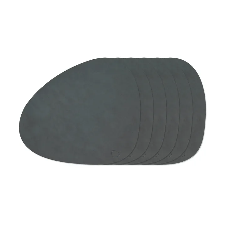 Nupo Curve σετ σουπλά τραπεζιού - Anthracite, σετ 6 τεμ. - LIND DNA