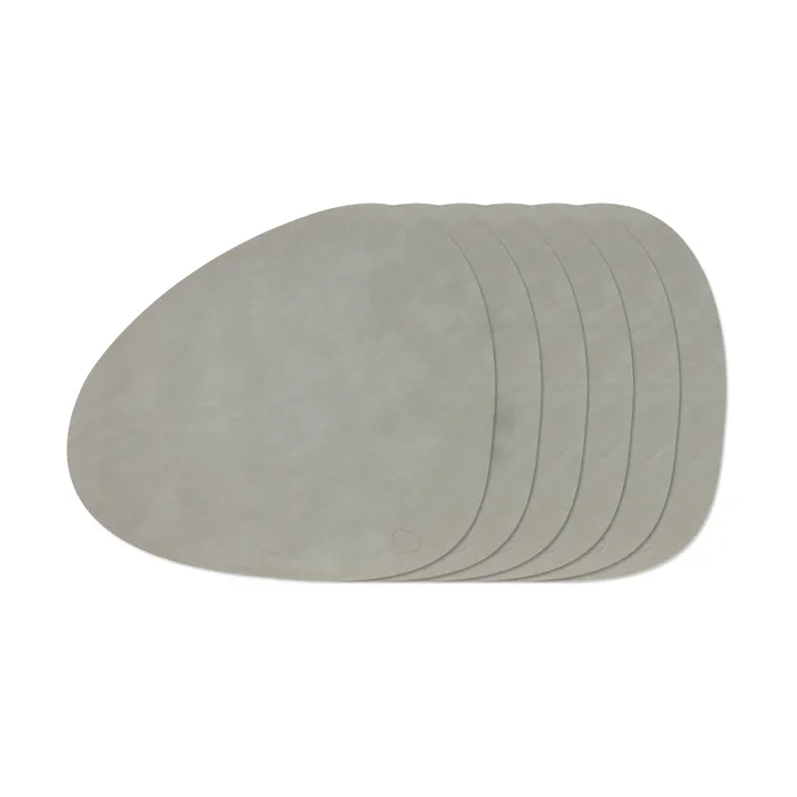Nupo Curve σετ σουπλά τραπεζιού - Light Grey, σετ 6 τεμαχίων - LIND DNA