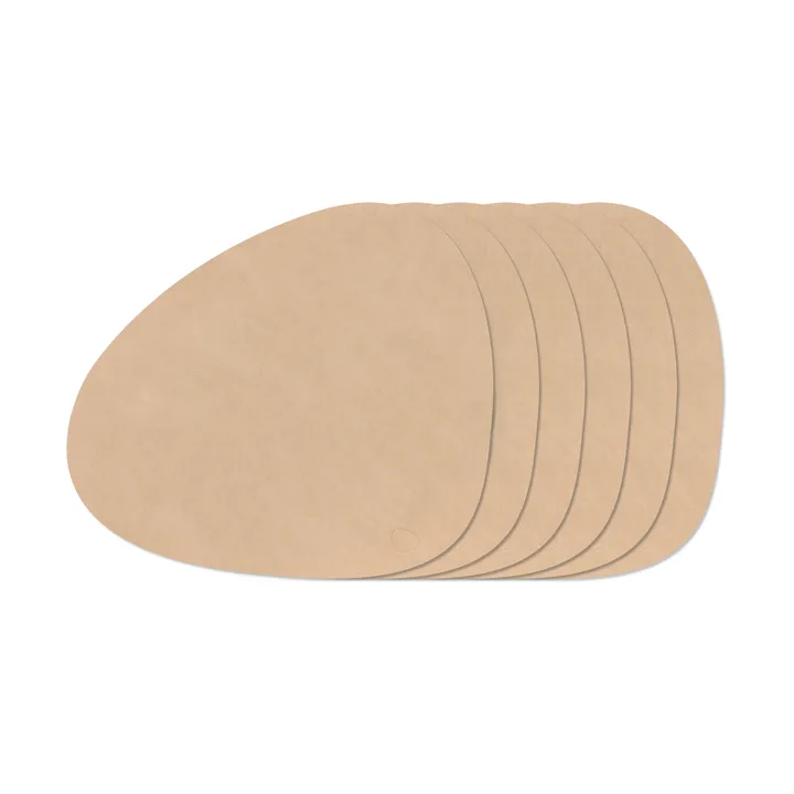 Nupo Curve σετ σουπλά τραπεζιού - Nupo Sand, σετ 6 τεμαχίων - LIND DNA