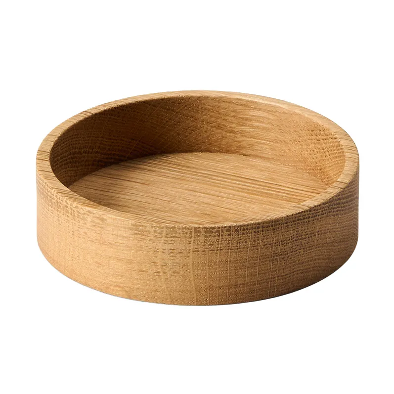 Wood Box αποθήκευση για σουβέρ, Nature-oak, circle, S LIND DNA
