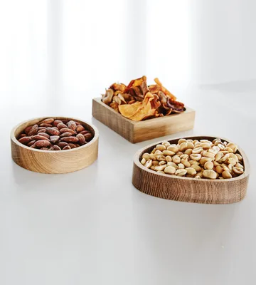 Wood Box αποθήκευση για σουβέρ - Nature-oak, circle, S - LIND DNA