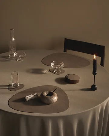 Wood Box αποθήκευση για σουβέρ - Smoked-oak, circle, S - LIND DNA