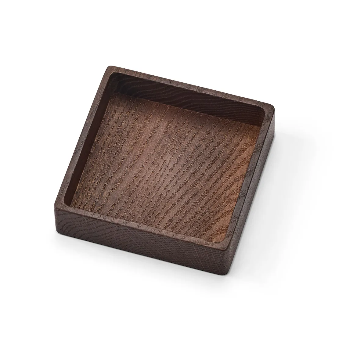 Wood Box αποθήκευση για σουβέρ, Smoked-oak, square, S LIND DNA