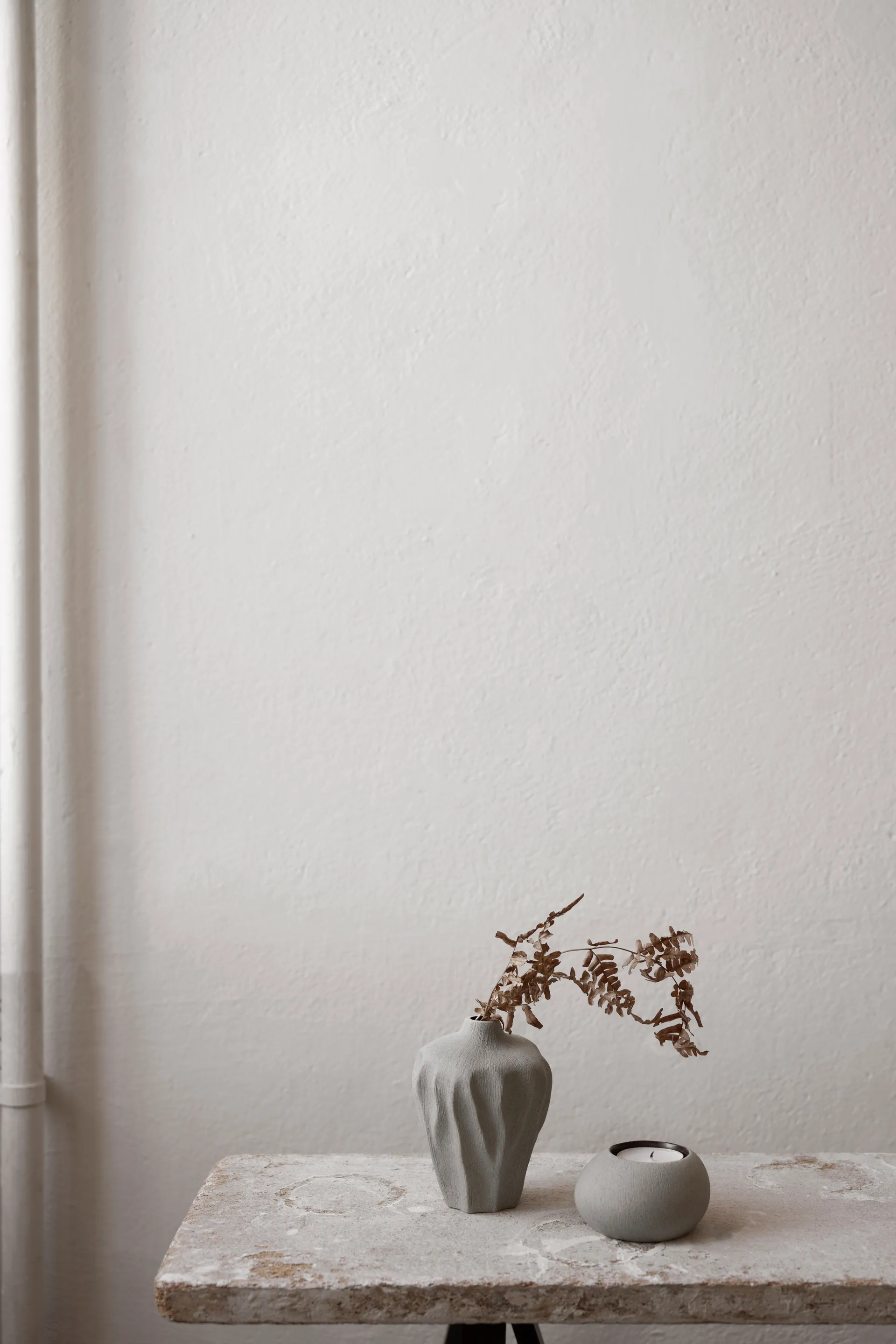 Φανάρι κεριών Asti, Sand grey Lindform