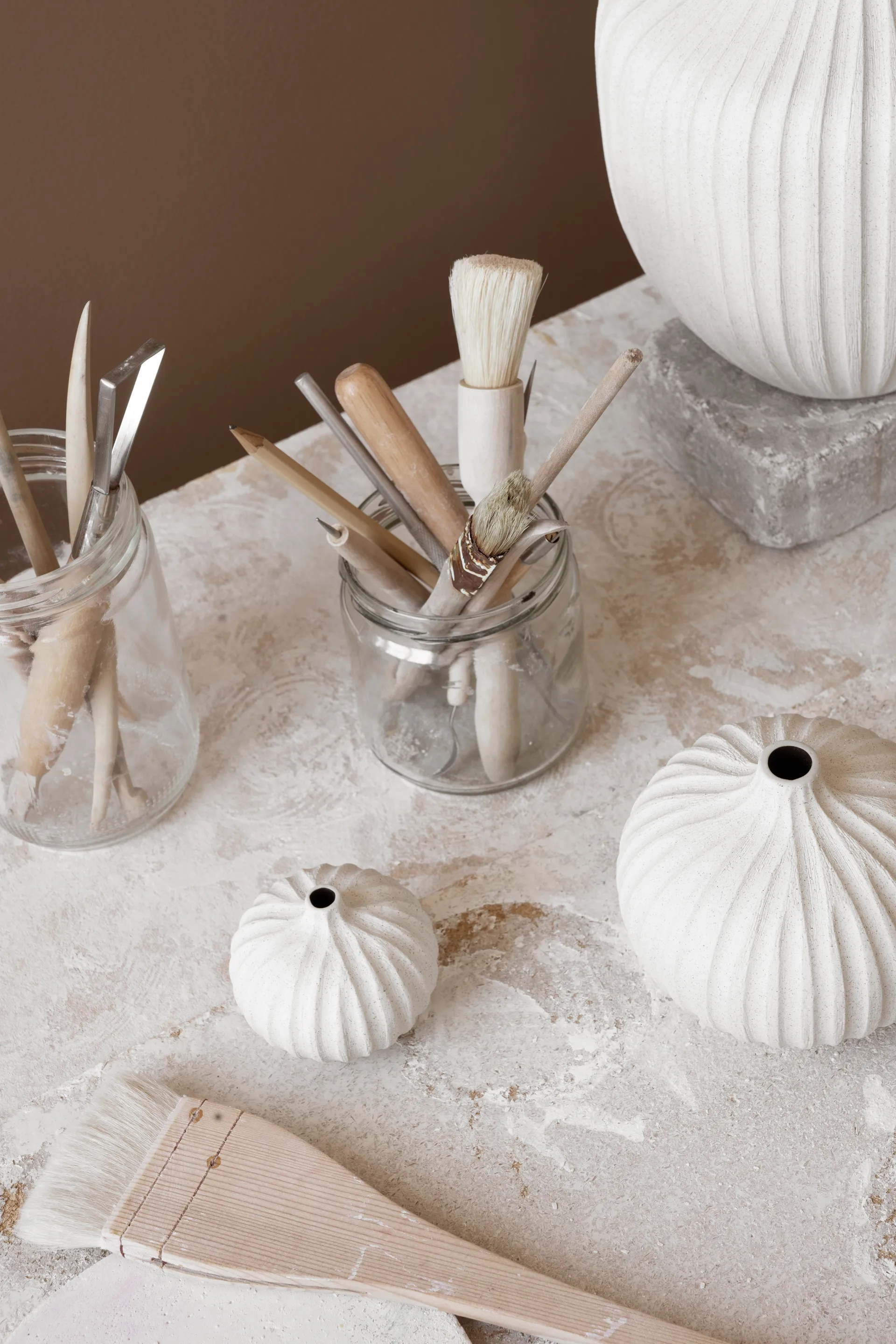 Βάζο Bari, Sand white light deep line, S Lindform