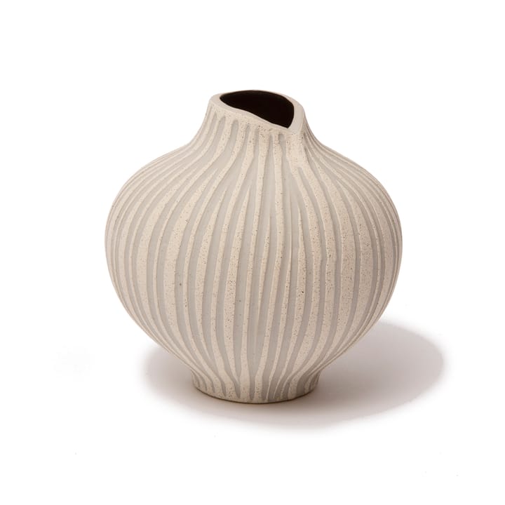Βάζο Line - Sand white stone stripe, medium - Lindform