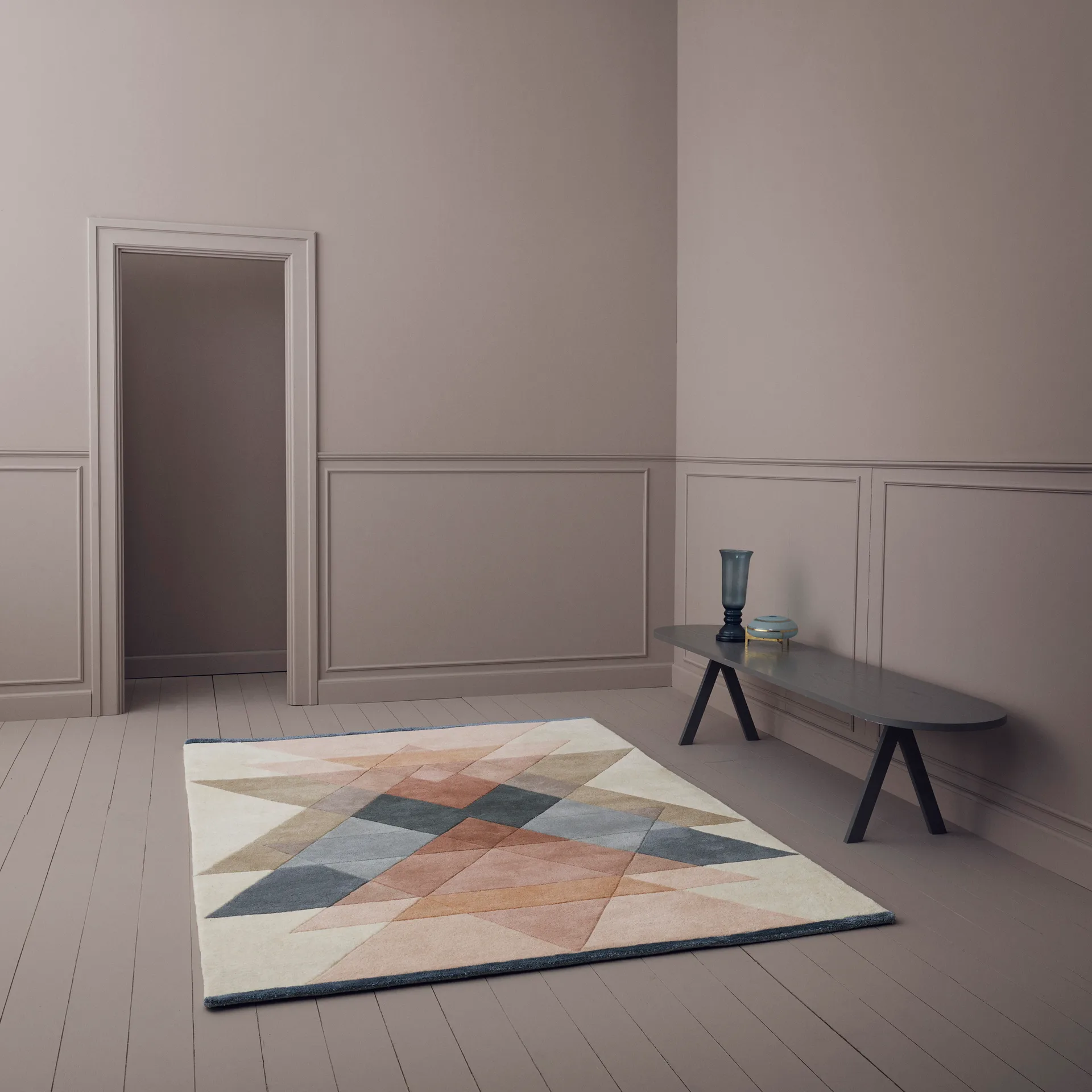 Freya χαλί 170x240 cm, πούδρα Linie Design