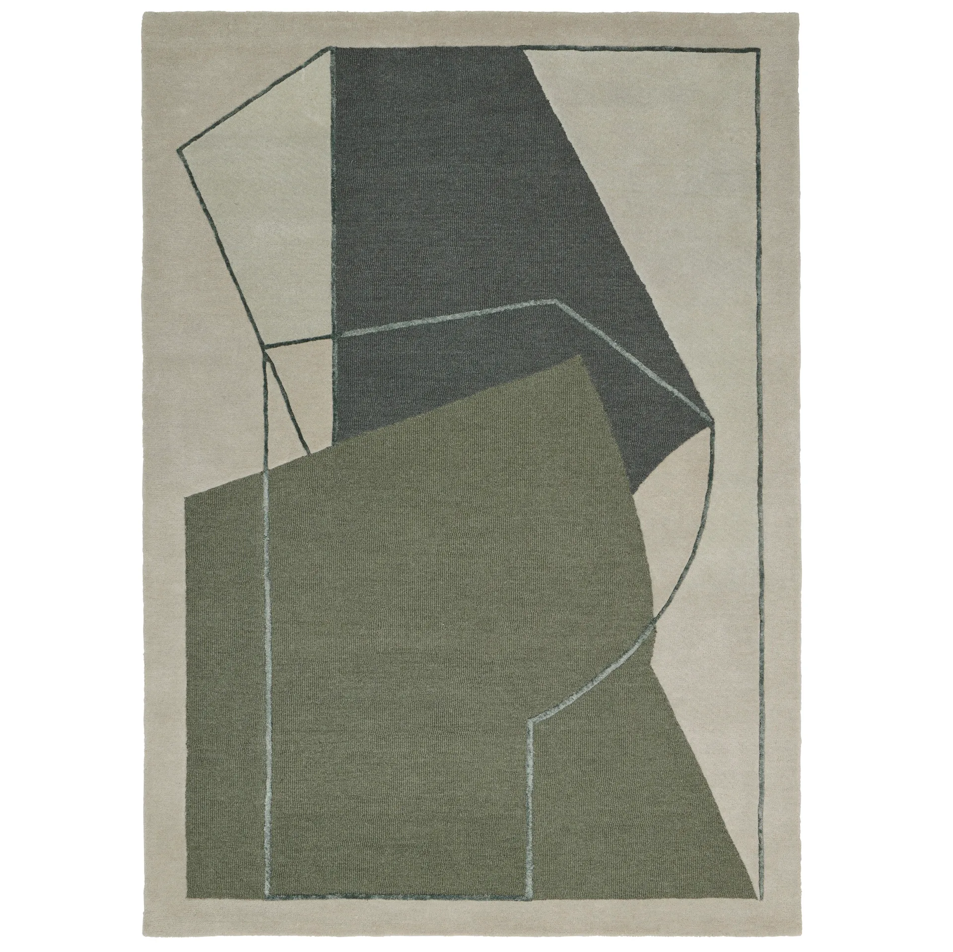 Furbo χαλί 170x240 cm, βρύο Linie Design