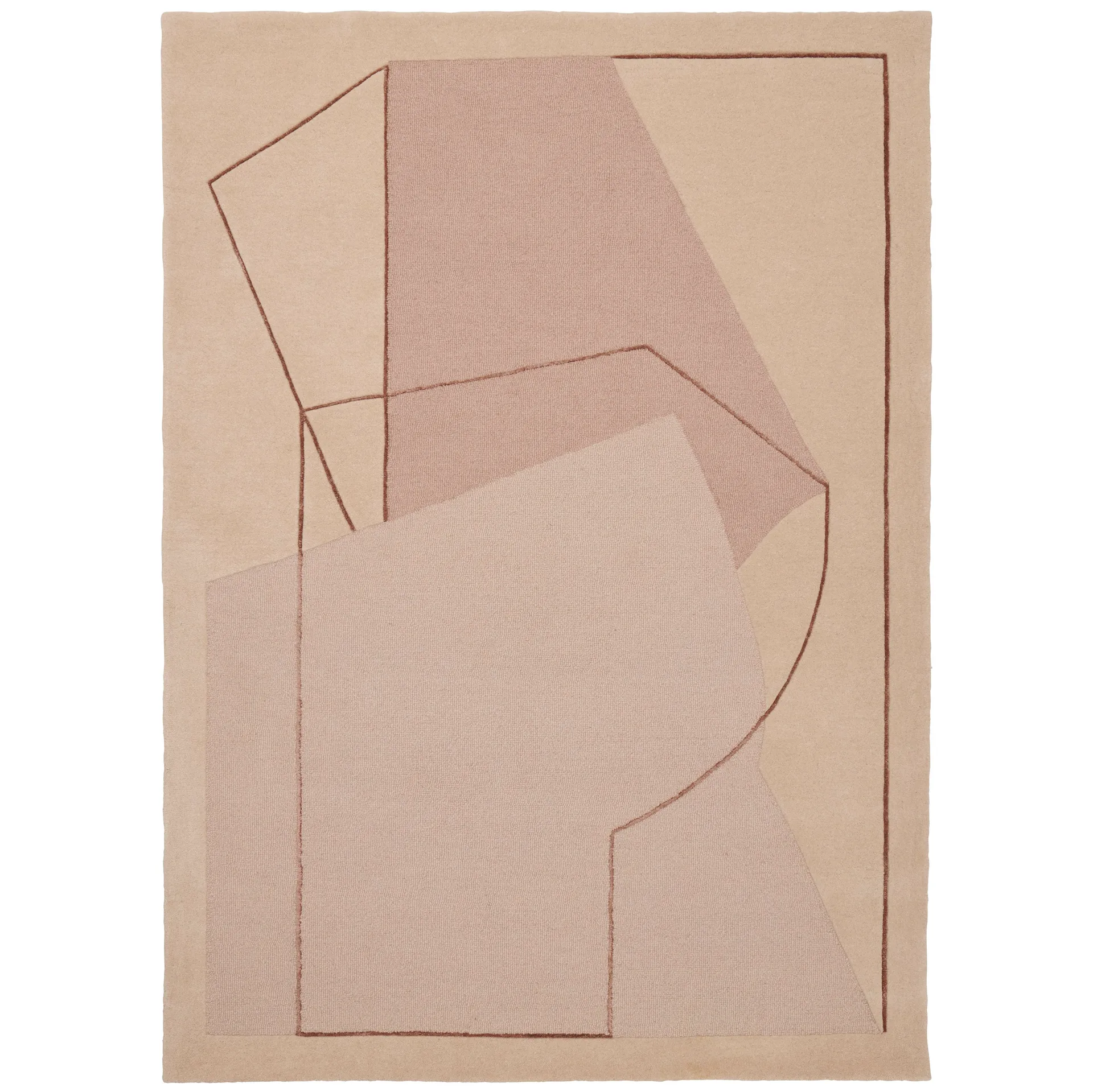 Furbo χαλί 170x240 cm, τριανταφυλλί Linie Design