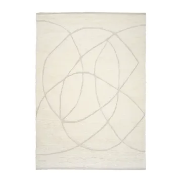Μάλλινο χαλί, Lineal Sweep - Λευκό. 140x200 εκ - Linie Design