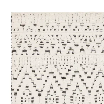 Zelbio μάλλινο χαλί 140x200 cm - Λευκό-μαύρο - Linie Design