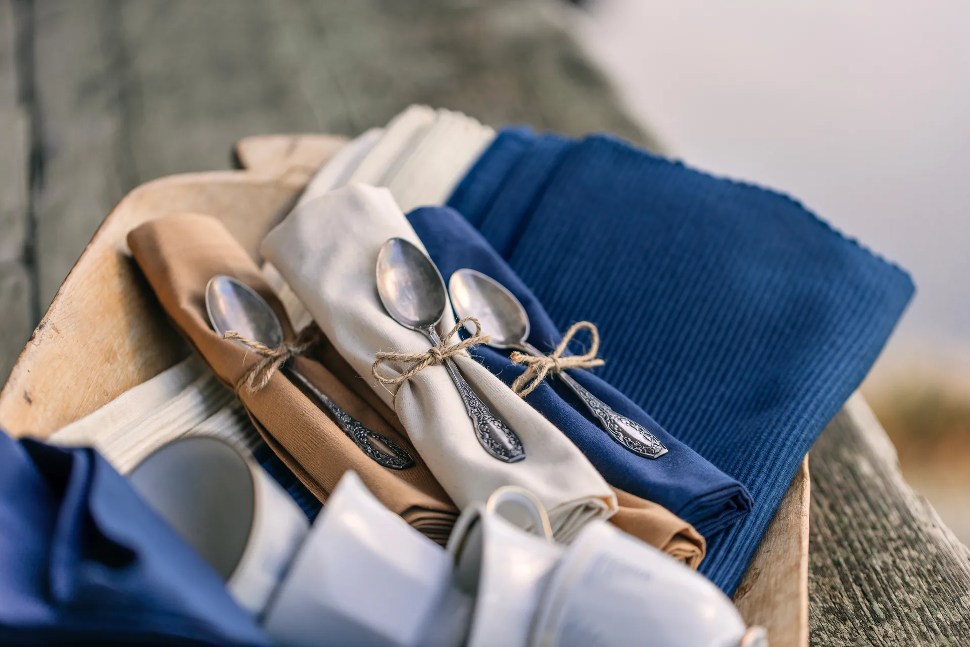 Robert πετσέτα συσκευασία 4 τεμαχίων, Μπλε Indigo Linum