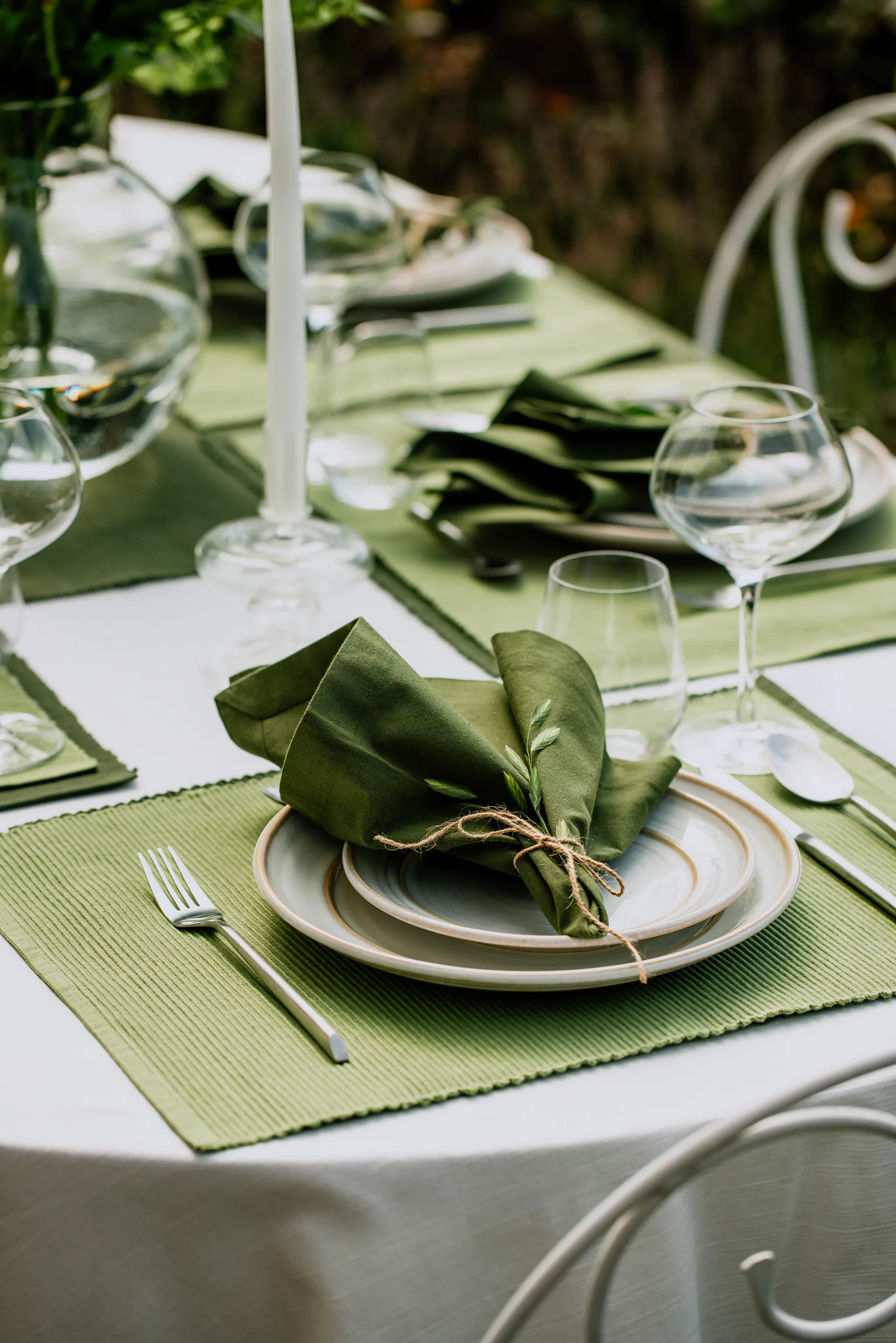 Robert πετσέτα συσκευασία 4 τεμαχίων, Σκούρο ελαιόλαδο πράσινο Linum