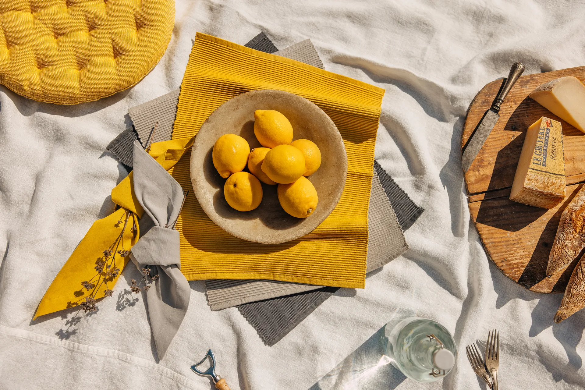 Robert πετσέτα συσκευασία 4 τεμαχίων, Μουσταρδί Linum