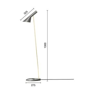 AJ φψτιστικό δαπέδου - Brass-warm grey - Louis Poulsen