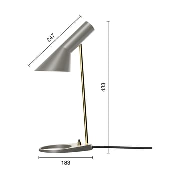 AJ MINI επιτραπέζιο φωτιστικό - Brass-warm grey - Louis Poulsen