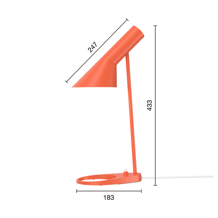 AJ MINI επιτραπέζιο φωτιστικό - Electric orange - Louis Poulsen