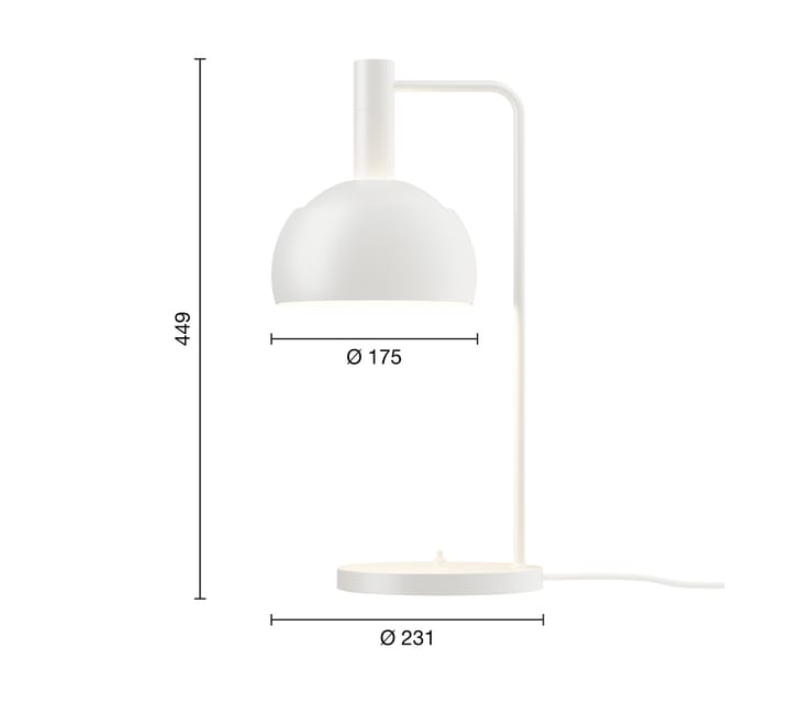 FJ Elements επιτραπέζιο φωτιστικό Ø17,5 cm, White Louis Poulsen