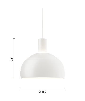 FJ Elements κρεμαστό φωτιστικό Ø25 cm - White - Louis Poulsen