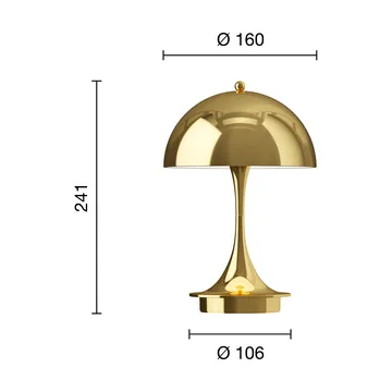 Panthella 160 Portable v3 επιτραπέζιο φωτιστικό - Brass metallised - Louis Poulsen