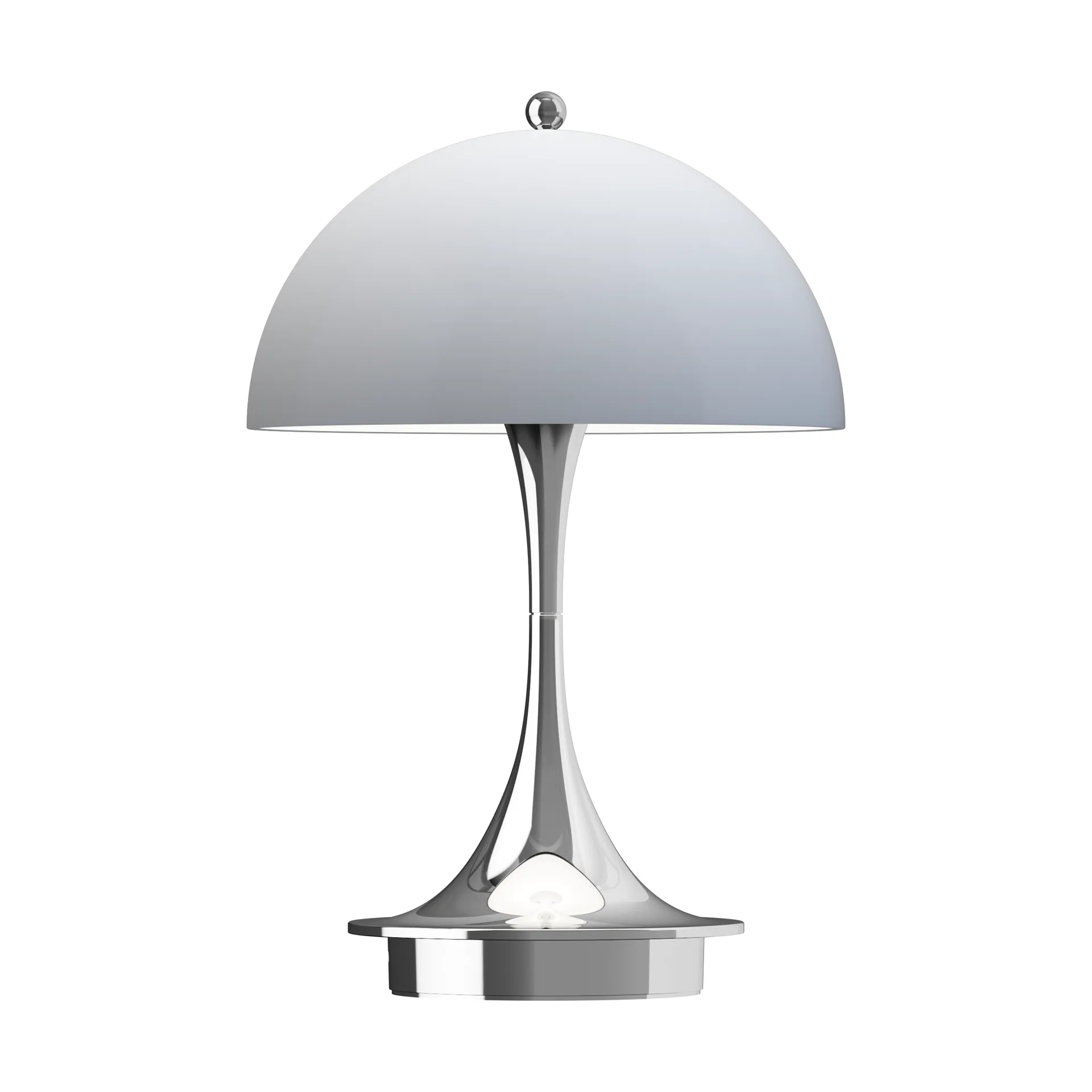 Panthella 160 Portable v3 επιτραπέζιο φωτιστικό, Chrome opal bluegrey Louis Poulsen