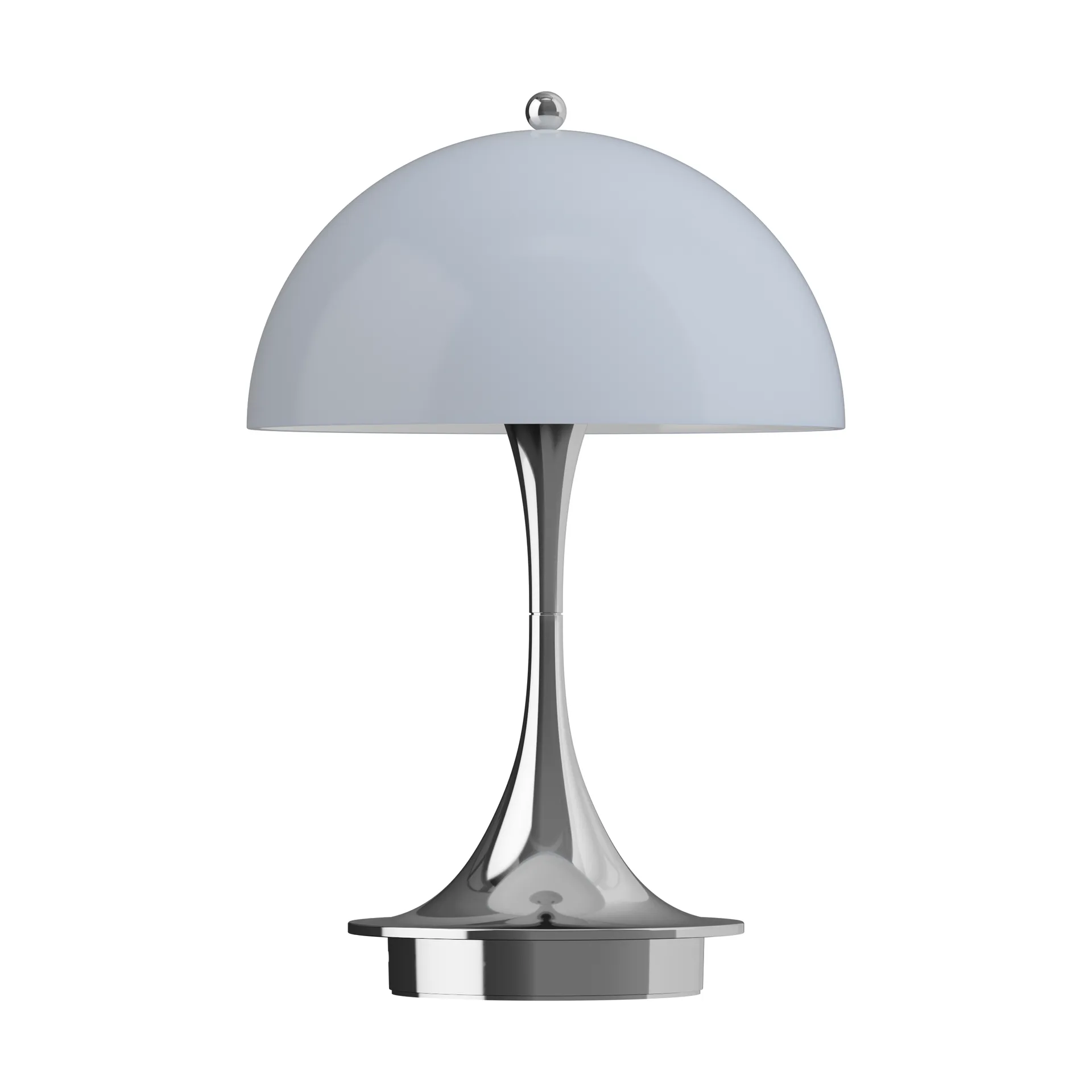 Panthella 160 Portable v3 επιτραπέζιο φωτιστικό, Chrome opal bluegrey Louis Poulsen