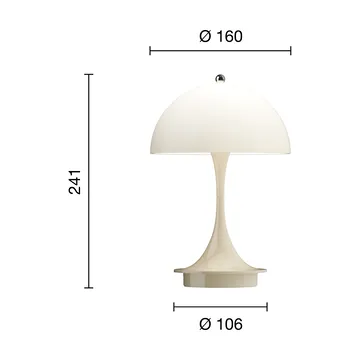 Panthella 160 Portable v3 επιτραπέζιο φωτιστικό - Opal beige - Louis Poulsen